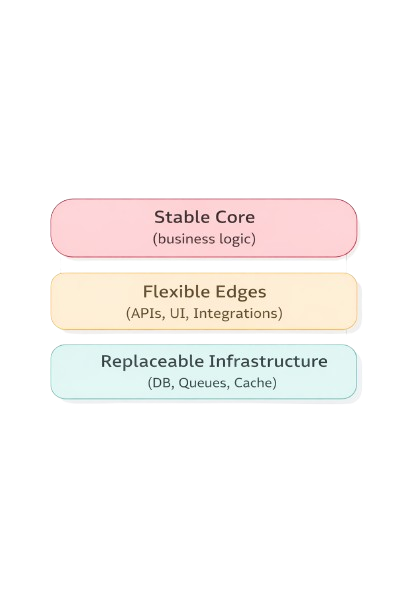 Illustration about designing systems to absorb change